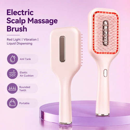 Cepillo Dispensador/Masajeador Eléctrico con Luz Roja y Vibración